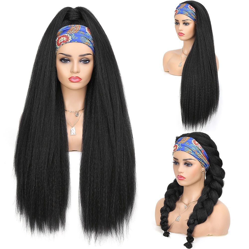 Hair Band Wig Synthetic Fiber Braided Hair Headband - Temu