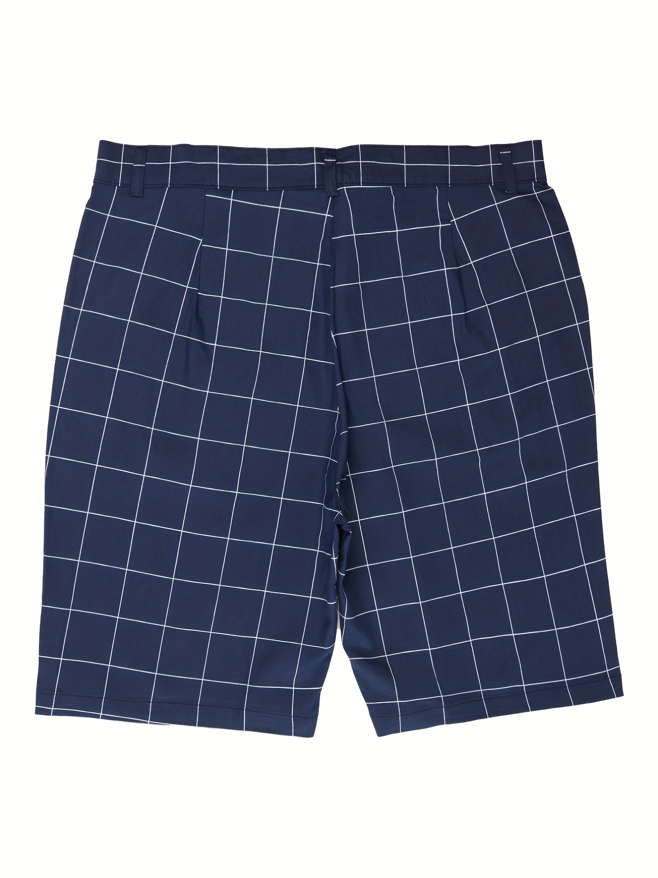 Men's Tencel Micro Modal Cotton Elastane Stretch Regular Fit Checkered  Sleep Shorts with Side Pockets - Light Blue Print