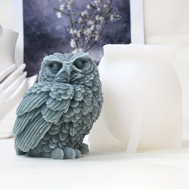 Owl Scented Candle Mold 3d Silicone Mold Bird Shaped - Temu