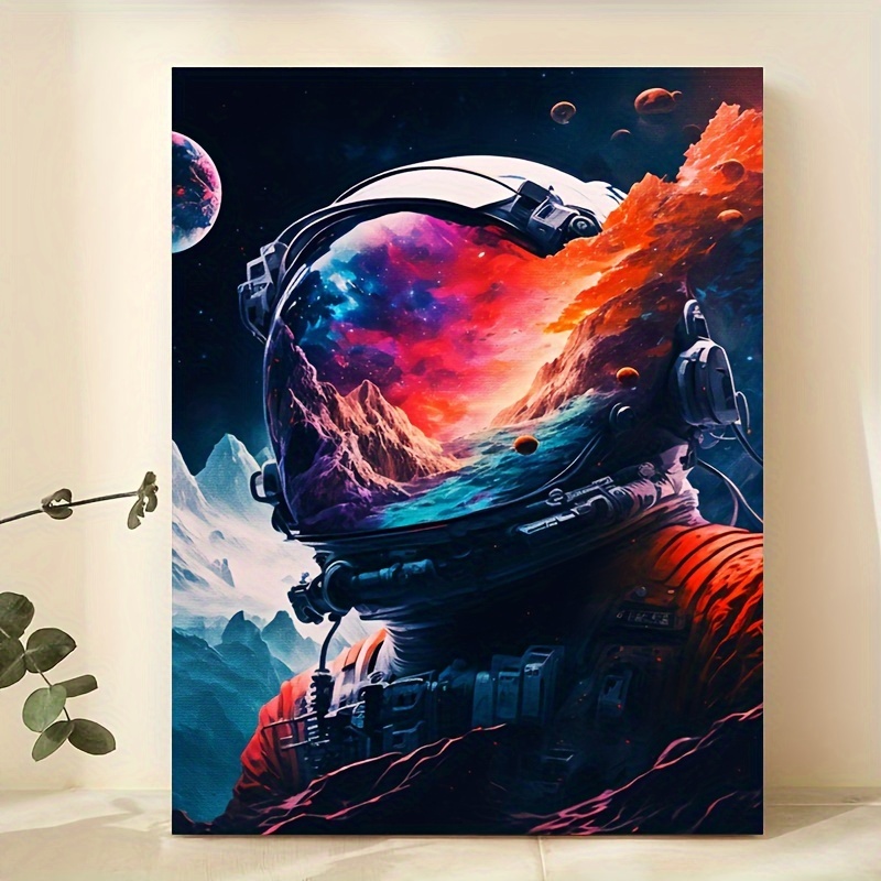 1 Stück „Space Is Wild“ Germany Gemälde - Leinwanddrucke Astronauten Temu