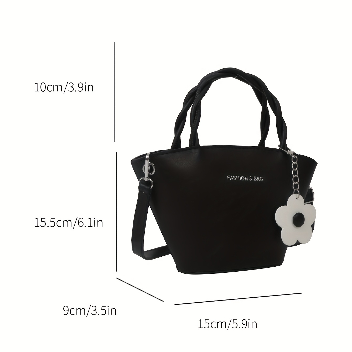 Solid PU Leather Crossbody Bag Zipper Girl's Handbag