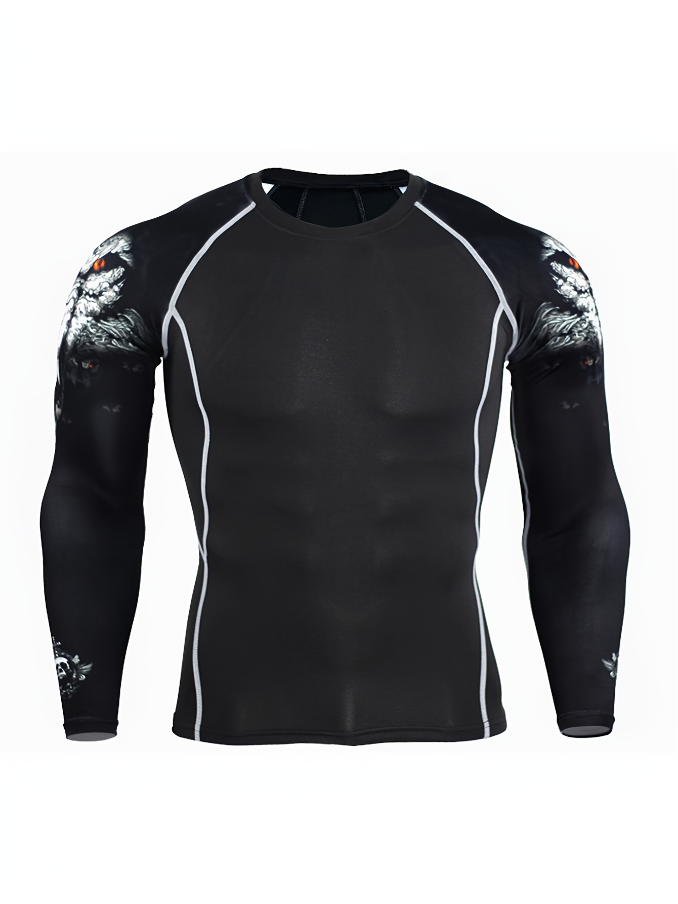 Men's Sports Running Set Compression Shirt + Pants Skin - Temu