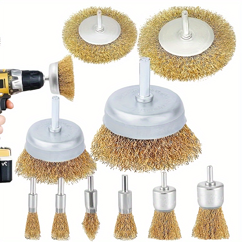 Avanti Pro 4-inch Crimped Wire Hand Drill Brush/Wheel for Wood/Metal Rust  Removal