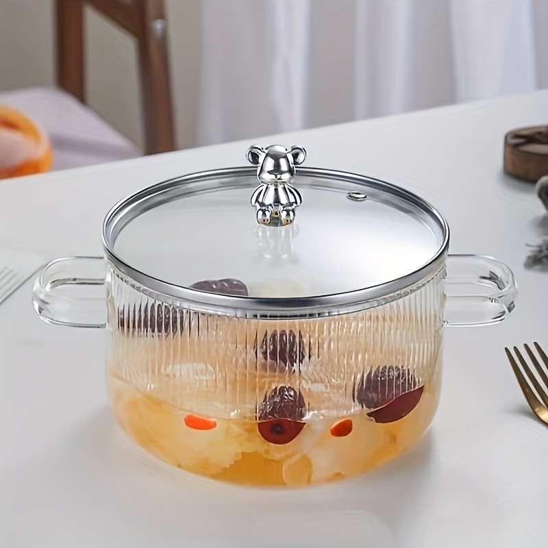 BUTIGE butige glass saucepan with cover - 50oz heat-resistant