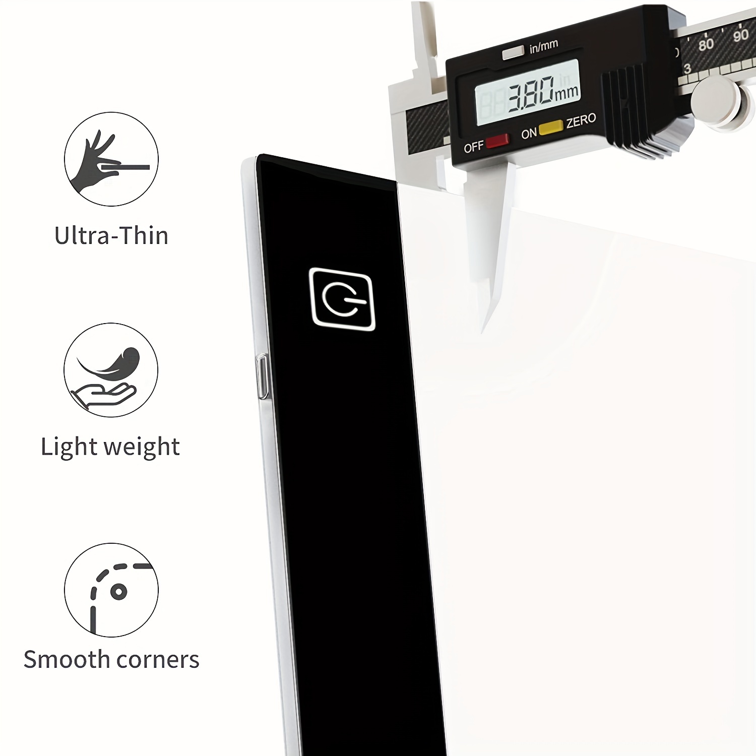 LED Tracing Light Box, Ultra Thin Light Pad with Adjustable Brightness.  Comes with USB Cable, Adapter, Tracing Paper, Clip. Light Table Drawing  Pad