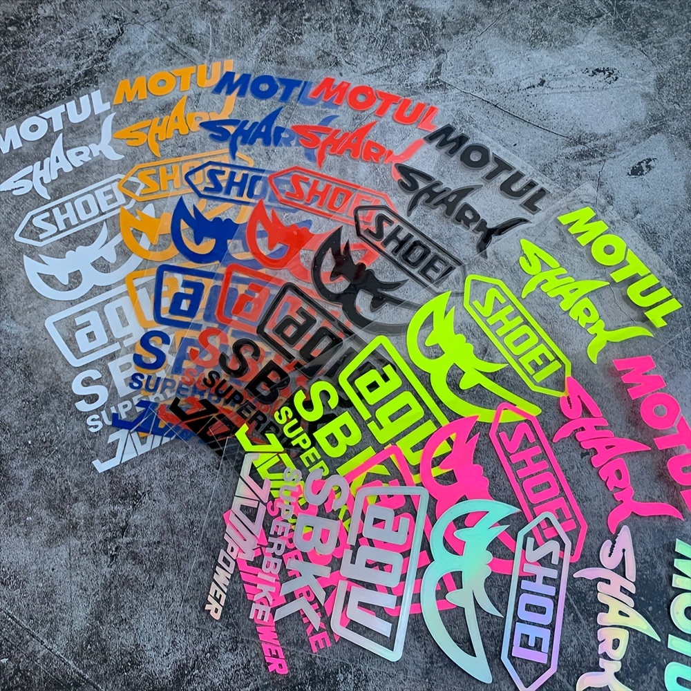

Set Reflective Helmet Motorcycle Tank Decals Stickers For Yamaha For Tmax For Honda For Hrc For Suzuki For Kawasaki For Ninja For Vespa For Harlei