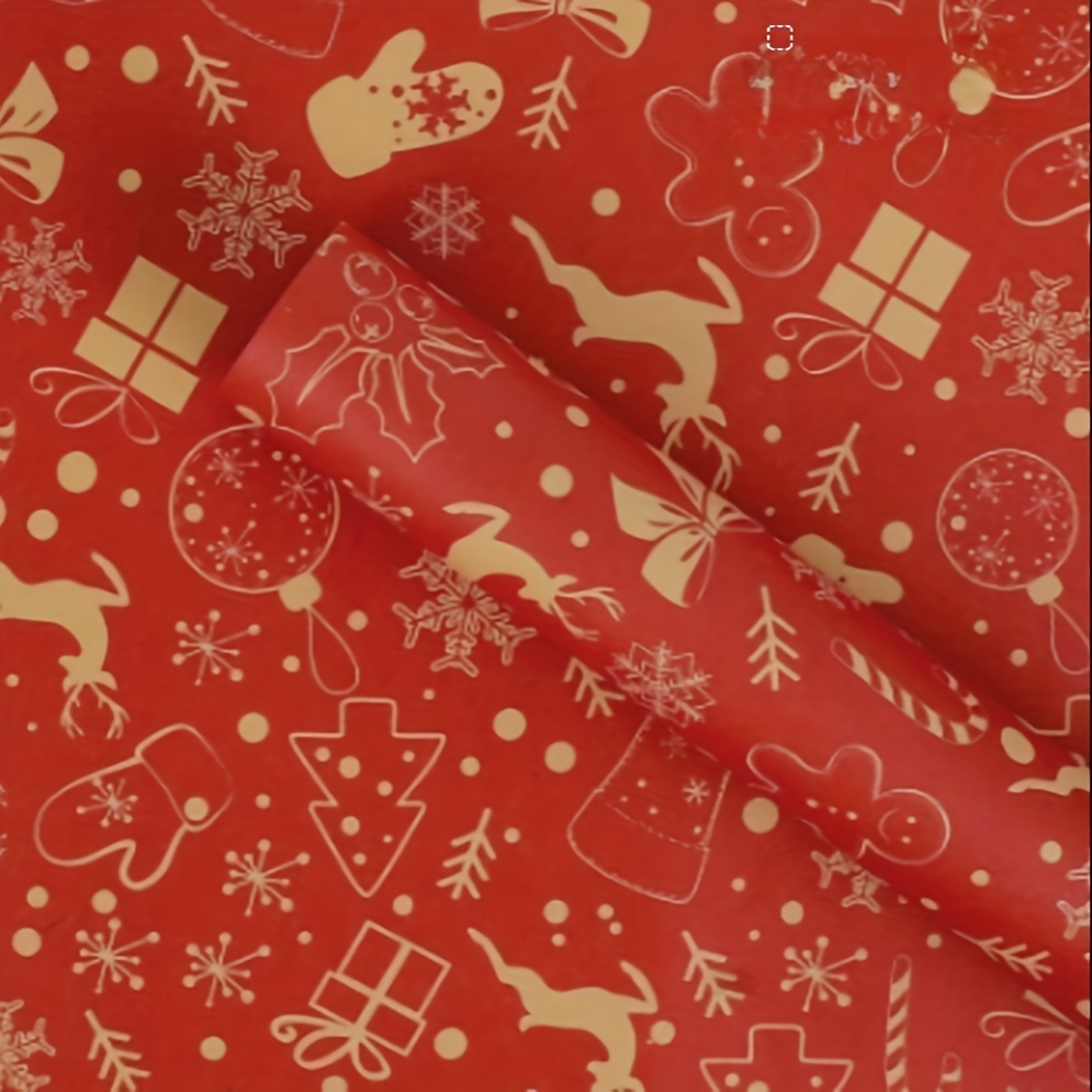 Christmas Gift Wrapping Paper Thickened Christmas Kraft - Temu