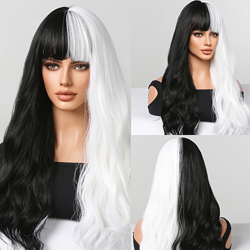 Two Tone Long Curly Synthetic Wig