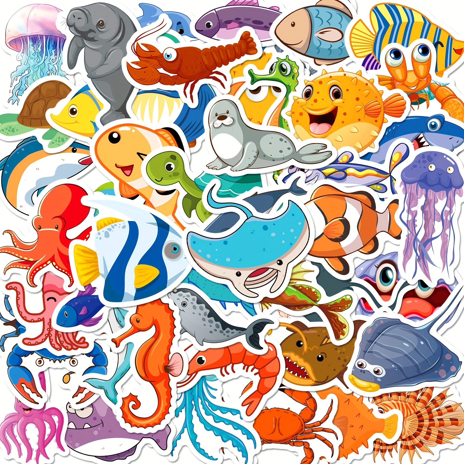 Pegatinas O Sticker Animales Marinos (200 Pcs)