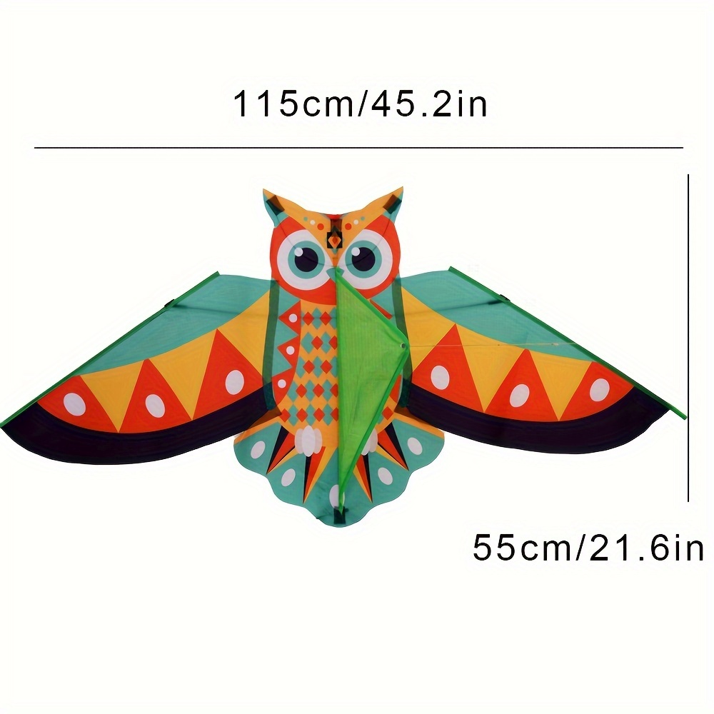 1pc 1 15m owl kite with 50m line for outdoor flying entertainment 2