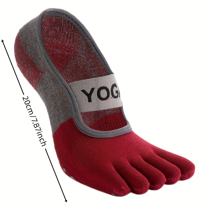 Women's Non slip Five Finger Yoga Socks Sweat Absorbing - Temu Philippines