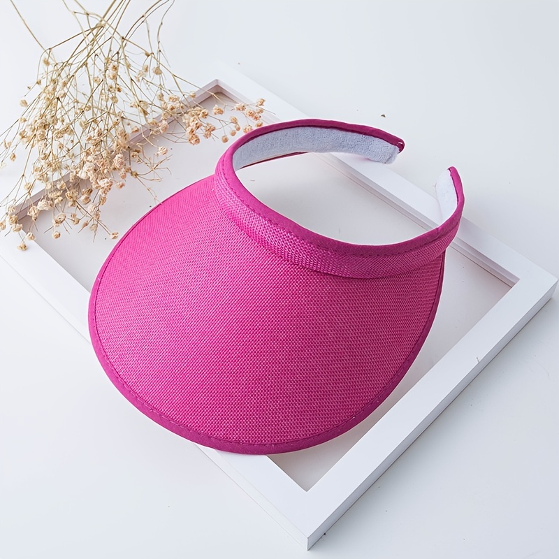 Straw Visor Hat Outdoor Sun Protection Hat for Women