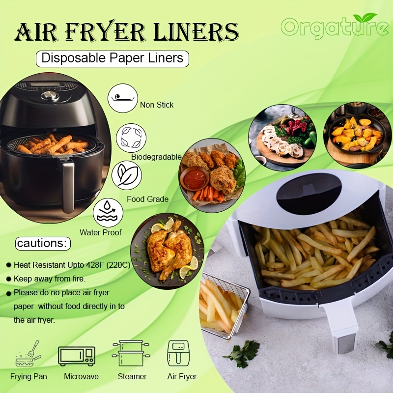  Air Fryer Disposable Paper Liner, 9 Inch Square