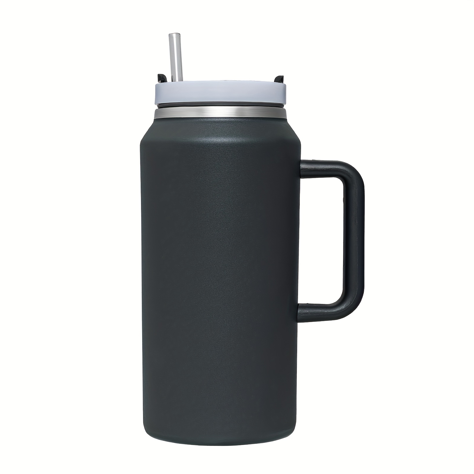 Rubbermaid Flip Lid 16oz Black Vacuum Thermal Stainless Steel Travel Mug