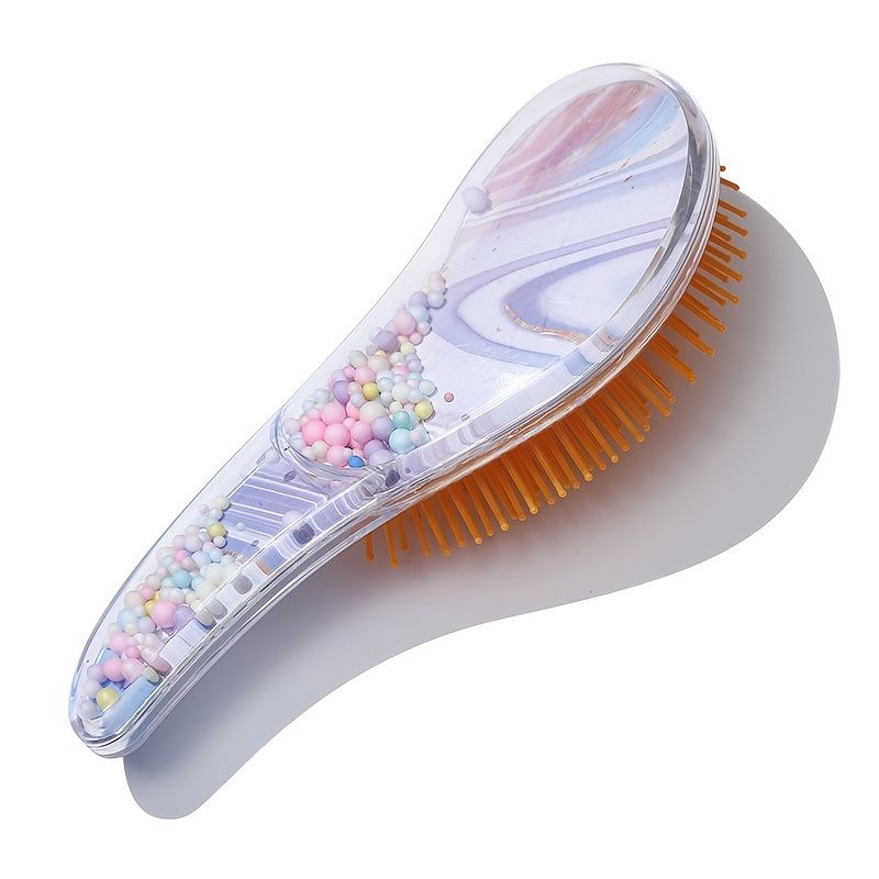 Transparent Foam Color Hair Brush Plain Hair Comb Air Cushion Comb  Personalized Pattern Bright Color Scheme Wet And Dry Detangler Hair Brush  Removes Knots And Tangles For All Hair Types - Beauty