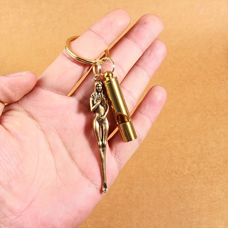 Snuff Spoon Necklace or Keychain in Solid Brass