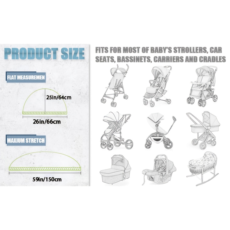 Durable Pink Mosquito Net for Baby Strollers & Bassinets