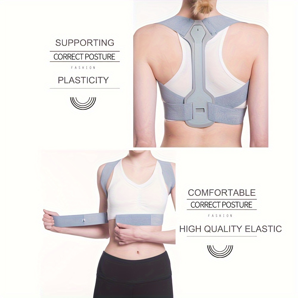Corrector de postura mejorado para hombres y mujeres, cómodo soporte de  espalda superior para apoyo de clavícula, alisador de espalda ajustable y