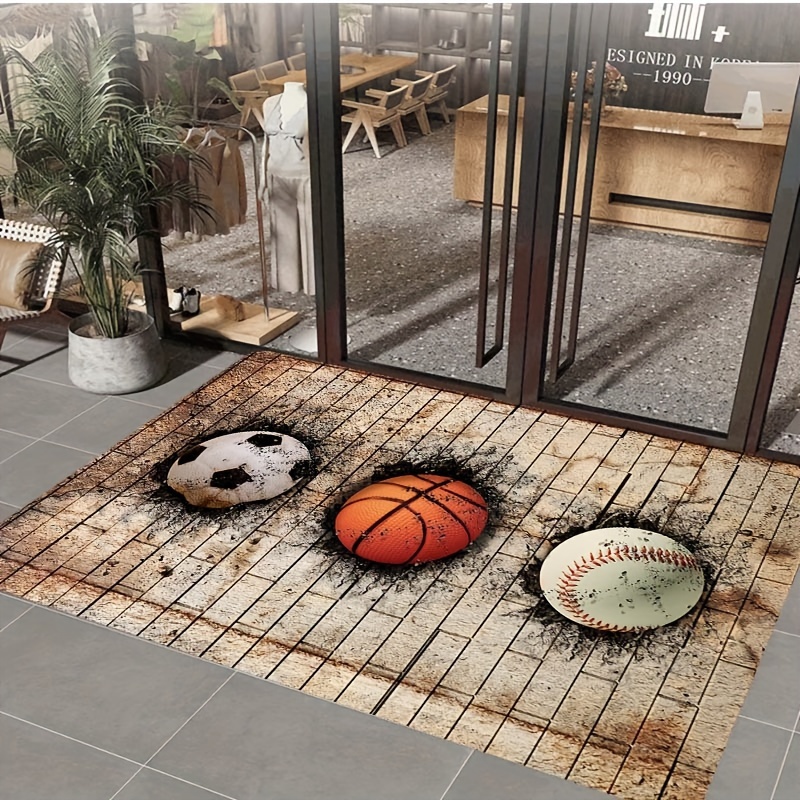 Tappeto antiscivolo vintage 3D per basket calcio baseball - Temu Italy