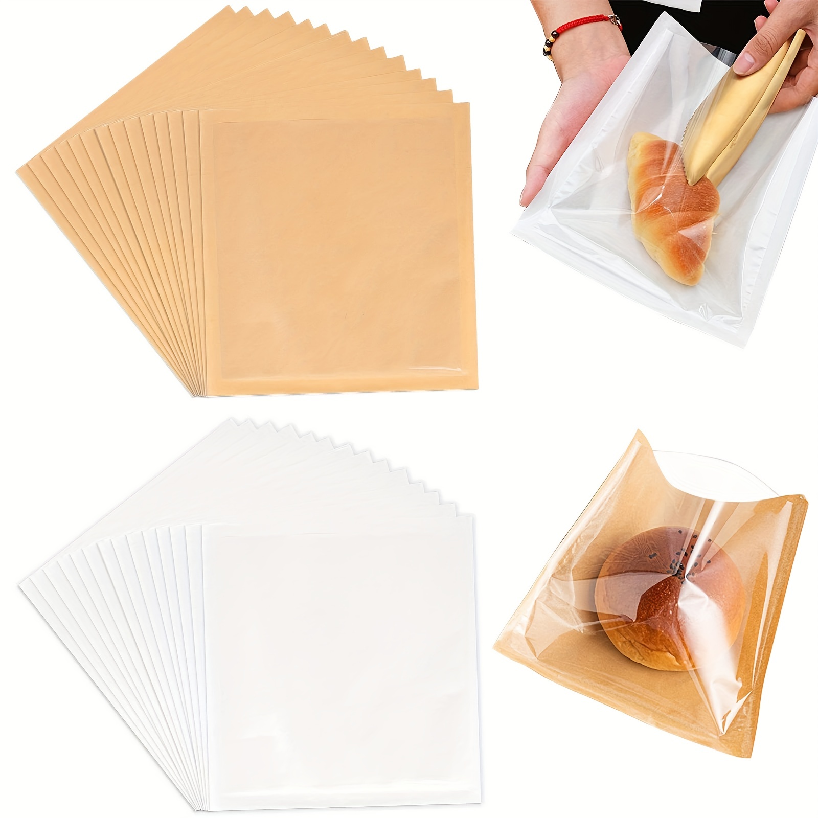 Heat sealable Bakery Bags Wax Paper Cookie Bags For - Temu