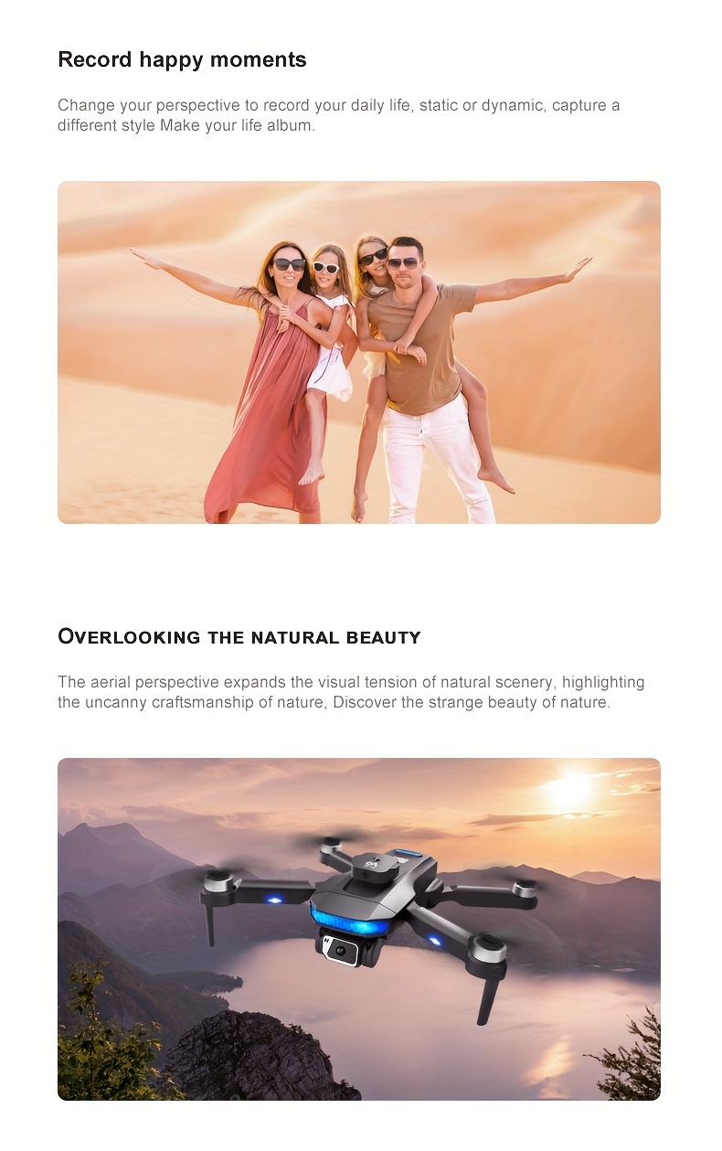 esc hd dual camera, d8 pro aerial photography drone with esc hd dual camera gps automatic return to home brushless motor optical flow positioning 360 intelligent obstacle avoidance christmas gift details 8