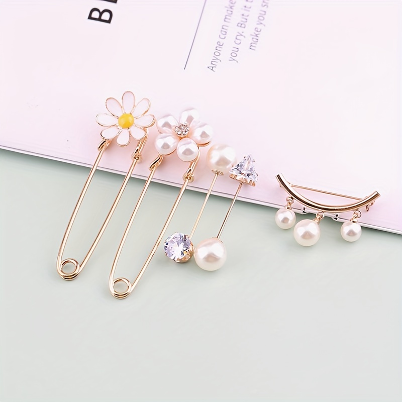 Waist Anti light Buckle Brooch Female Pin Fixed Pin Pearl - Temu