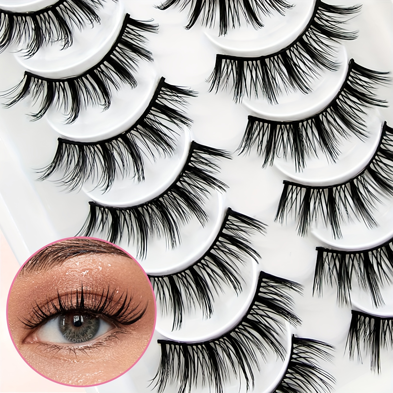 10 Pairs of Natural Curling Little Devil Faux Mink Lashes