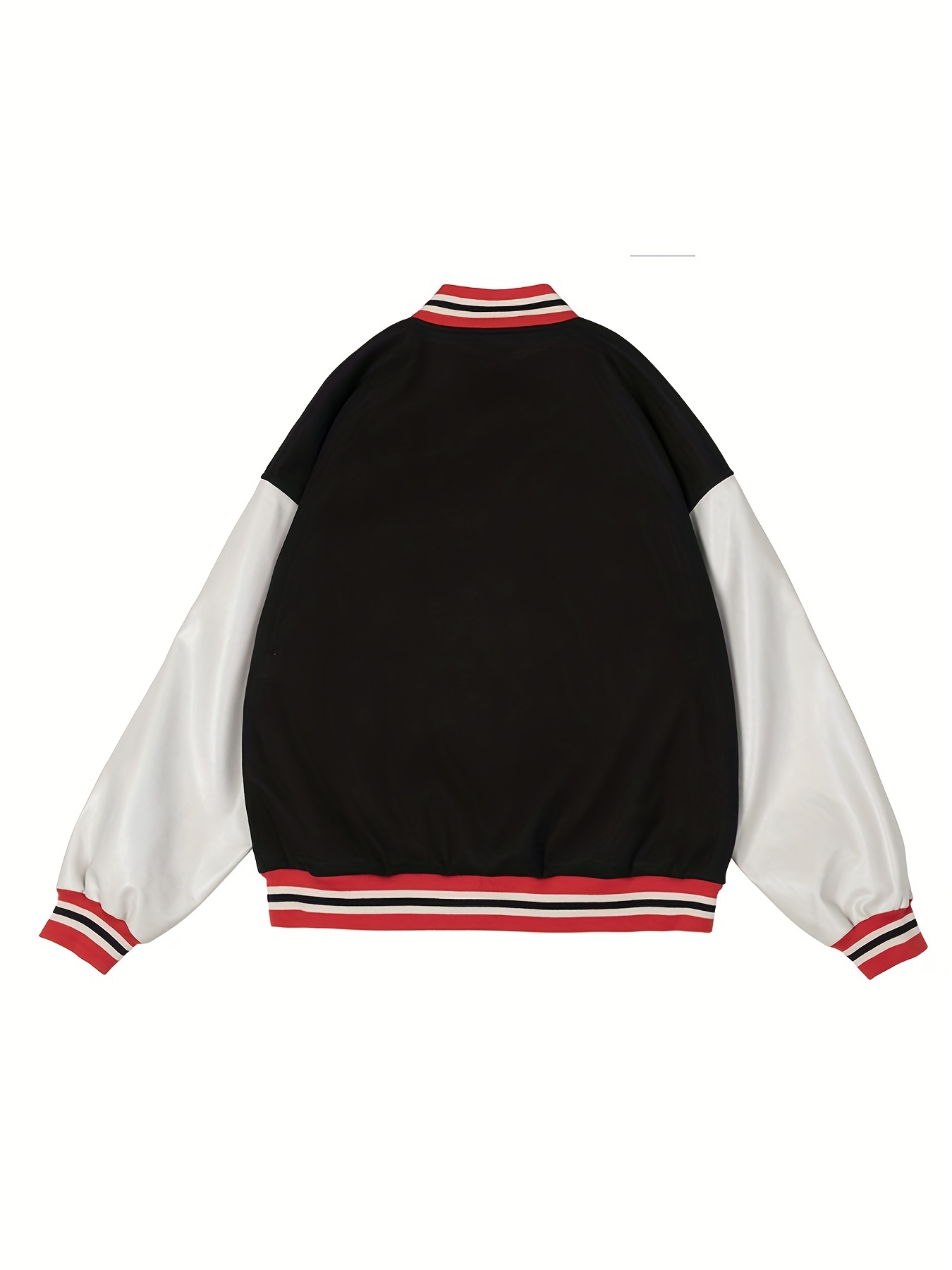 Stylish Full Sleeve Black Varsity Jacket For Men