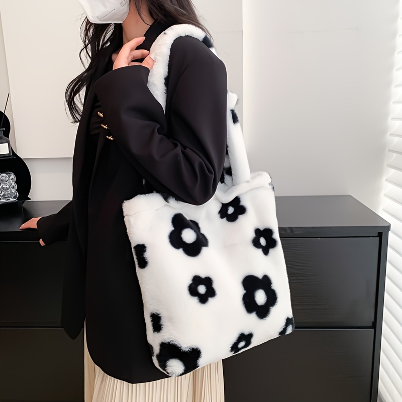 Fluffy flower tote discount bag