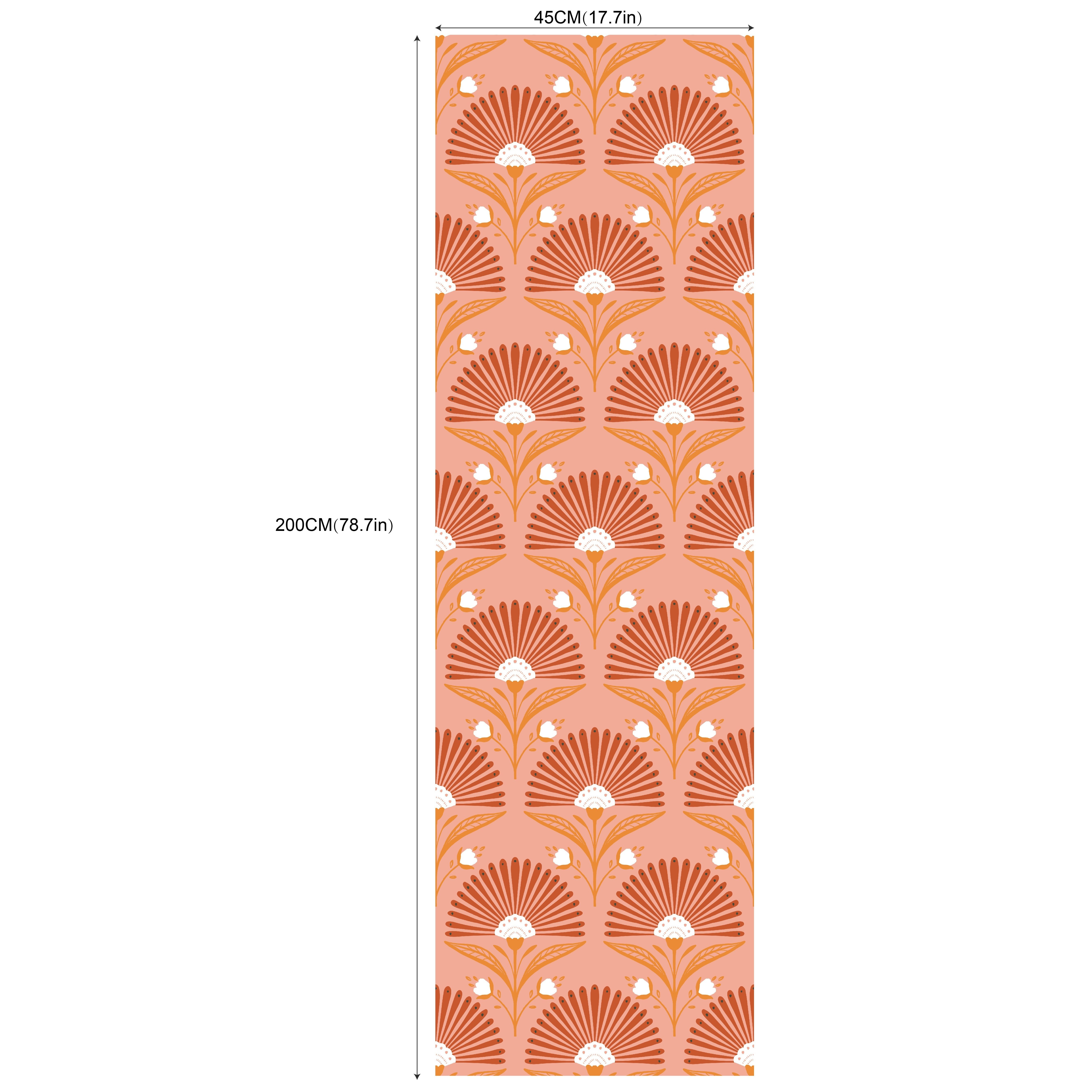 Image of 1pc Peel And Stick Wallpaper Compatible For Diy Home Renovation - Floral Vinyl Removable Waterproof Suitable, Bathroom, Living Room, Bedroom - Installation & Repositionable Wallpaper
