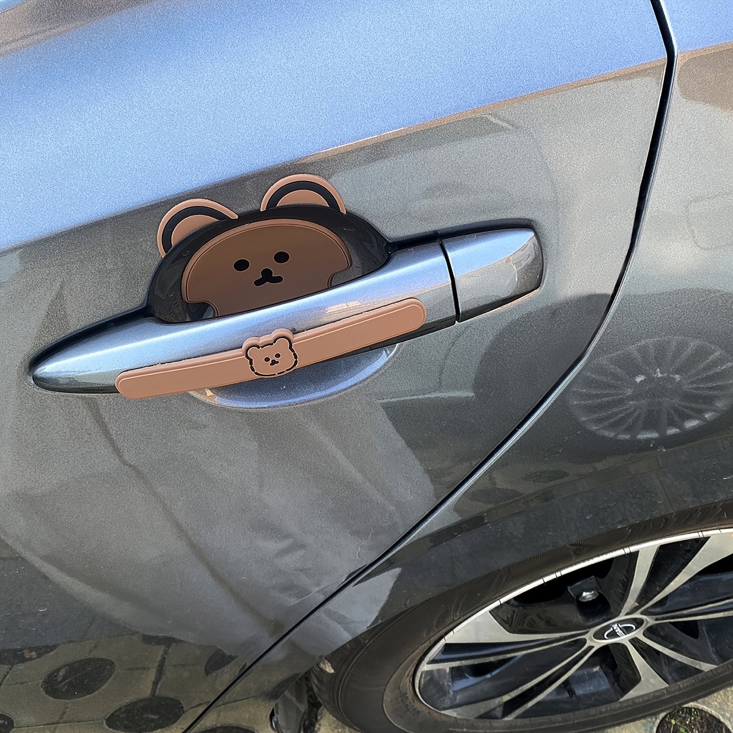 Line Cartoon Bear Cute Car Door Protector Side Edge Protection