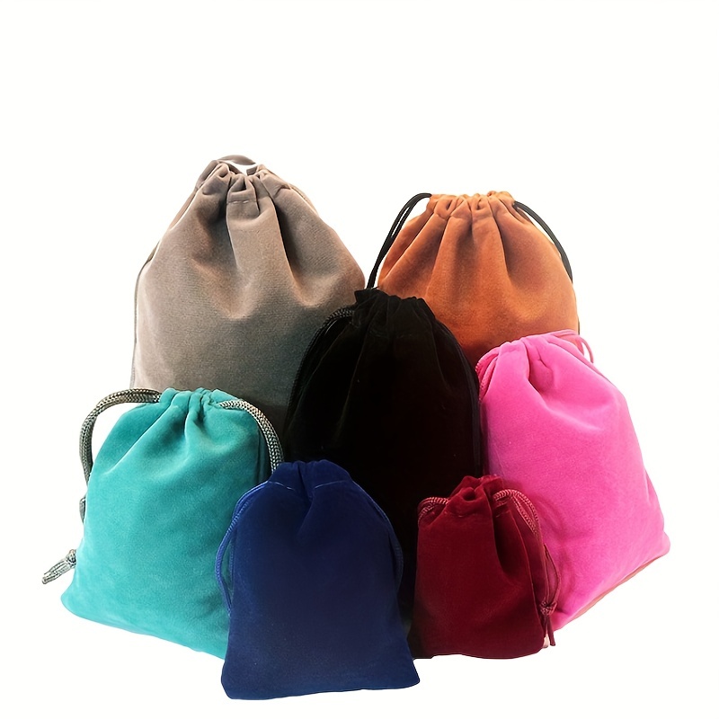 2 Sizes Drawstring Velvet Packing Bag For Jewelry Gift - Temu