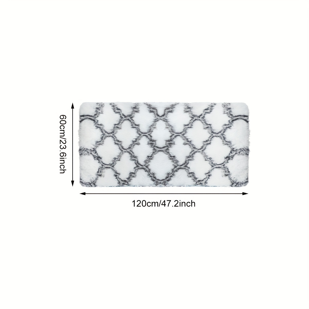 1pc Stylish Grey & White Checkered Rug - Anti-slip Floor Mat with Geometric Pattern - Durable, Versatile Decor for Living Room, Bedroom, Bathroom_voghion.com