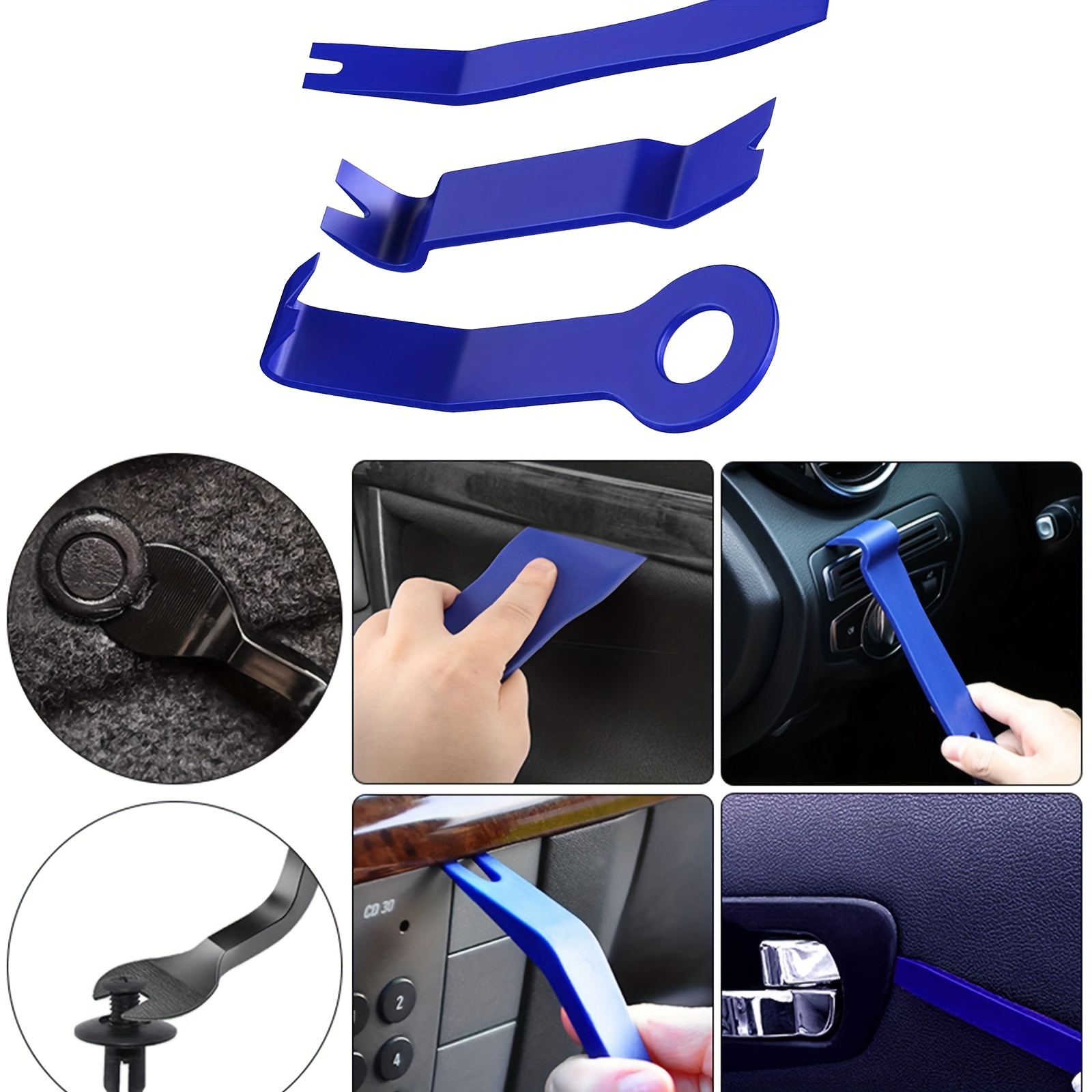 8pcs Auto Trim Removal Tool Kit Car Panel Door Window Clip Fastener Remover Pry