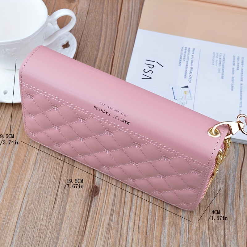 Women's Trifold Quilted Wallet, Long Coin Purse, Classy Clutch Handbag With  Wipper Cash Wallet, Card Organizer - Temu Japan