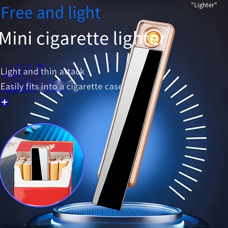 Mini Portable USB Electric Lighter Tobacco Cigarette Charging Lighter  Outdoor Windproof Lighters