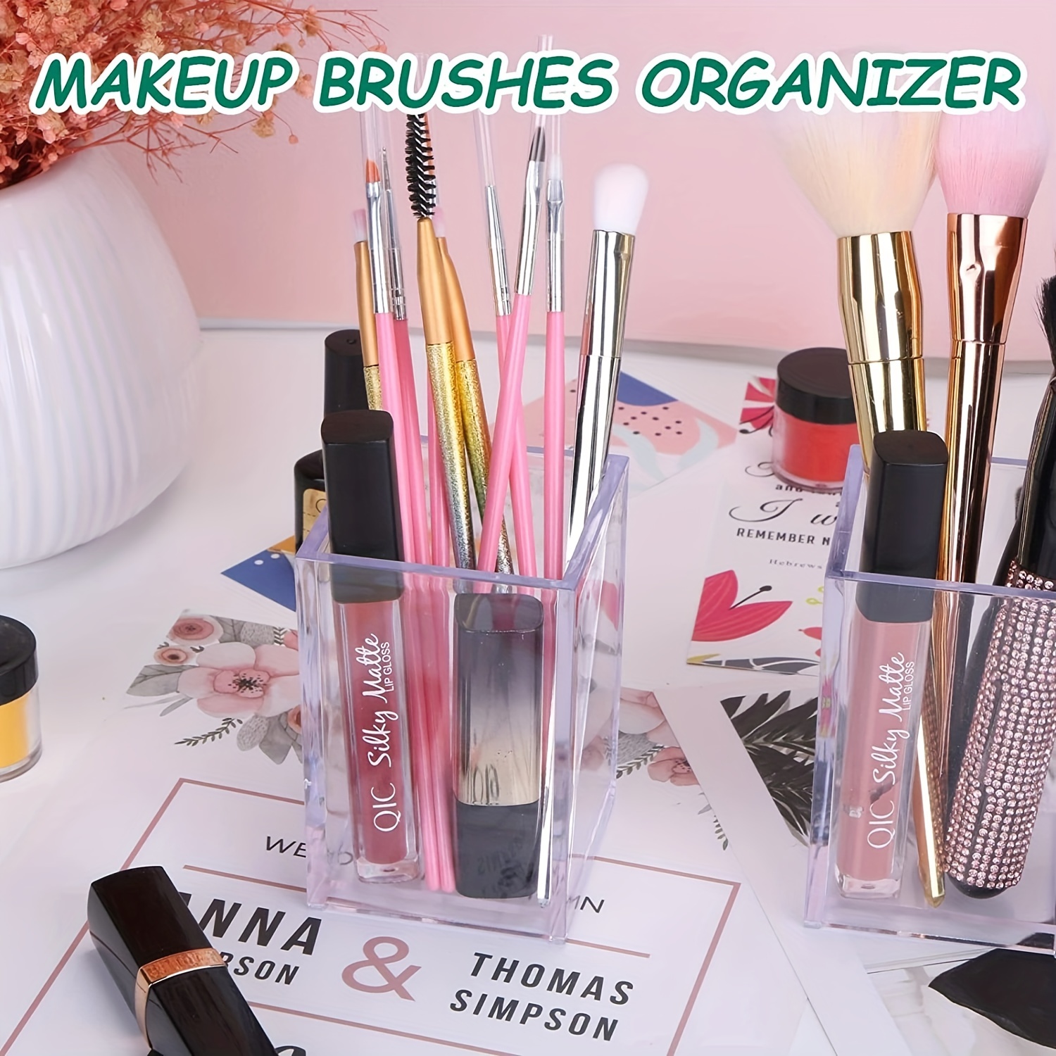 Soportes Acrílicos Brochas Maquillaje Organizador Maquillaje - Temu