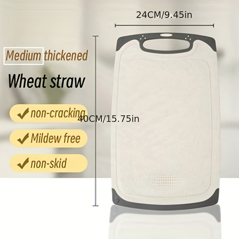 Wheat Straw Cutting Boards for Kitchen, Plastic Chopping Board 3