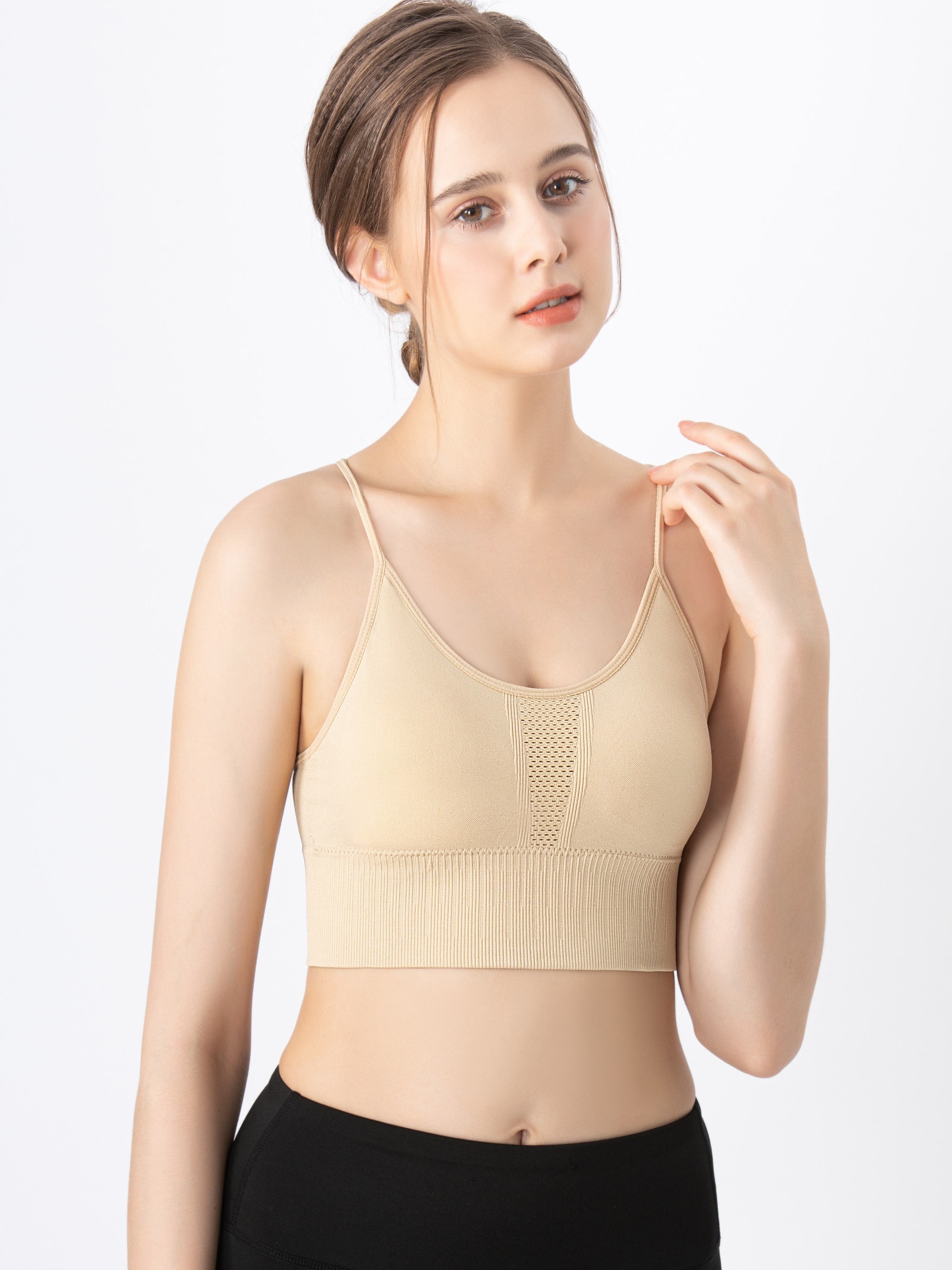 Women's Hunchback Shaping Corrective Strap Underwear Comfortable Front  Button Sports Bra with Mesh Straps Bra (Beige, M) at  Women's  Clothing store