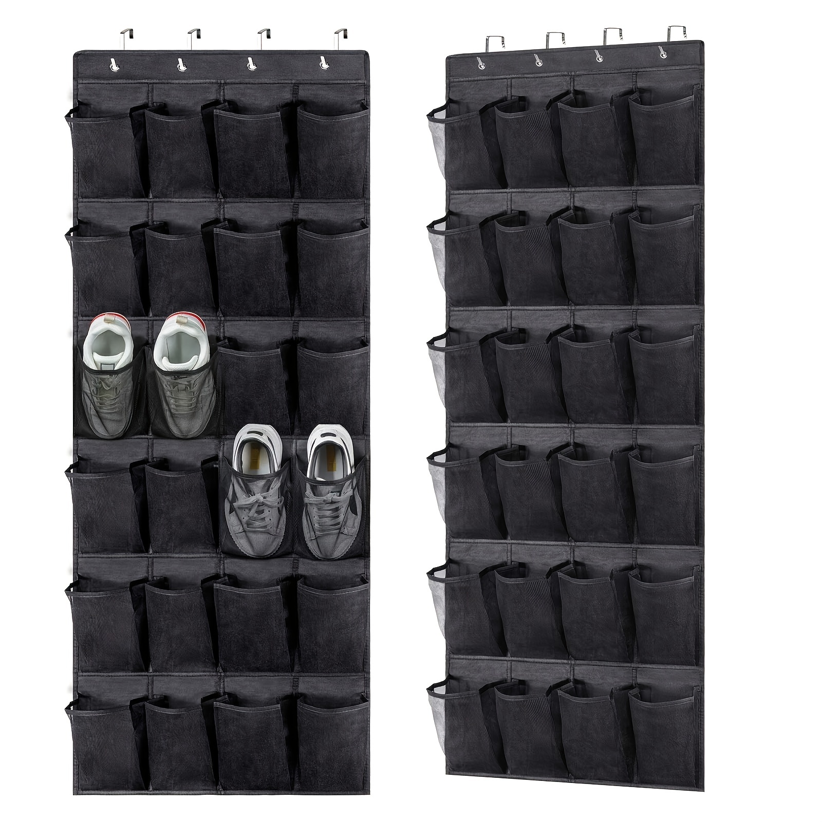 

1pc Over The Door Shoe Organizer Hanging Closet Holder Hanger Storage Bag Rack With 24 Large Mesh Pockets For Retail Stores, Boutique, Supermarkets