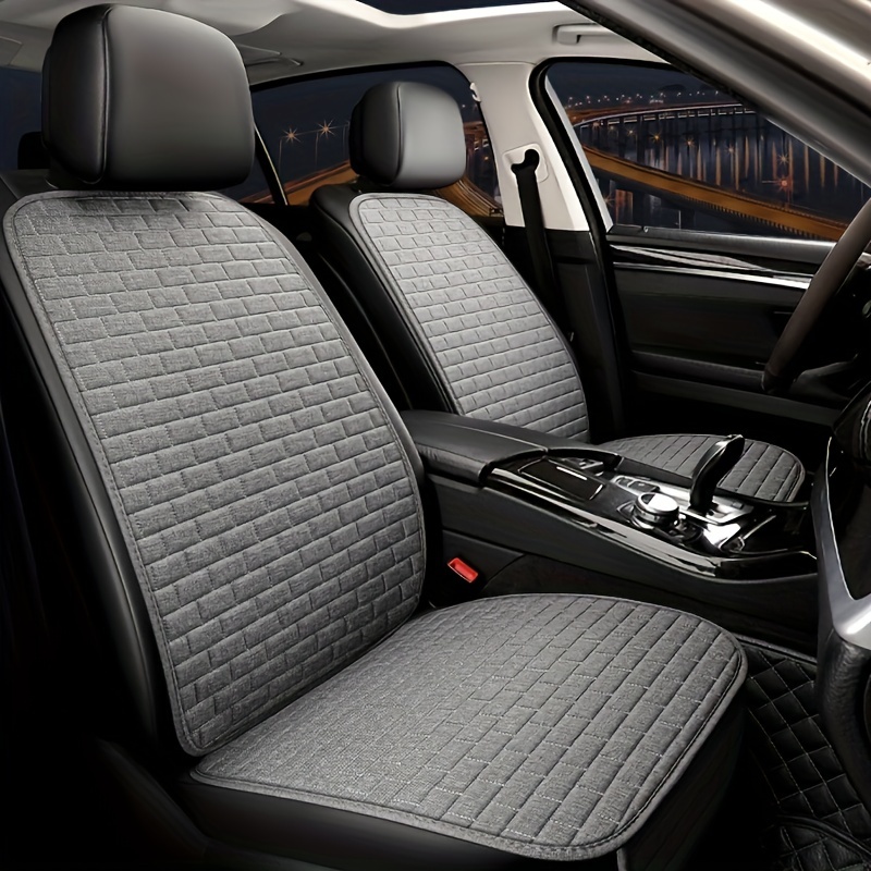 Universal Size Flax Linen Car Seat Cover Set