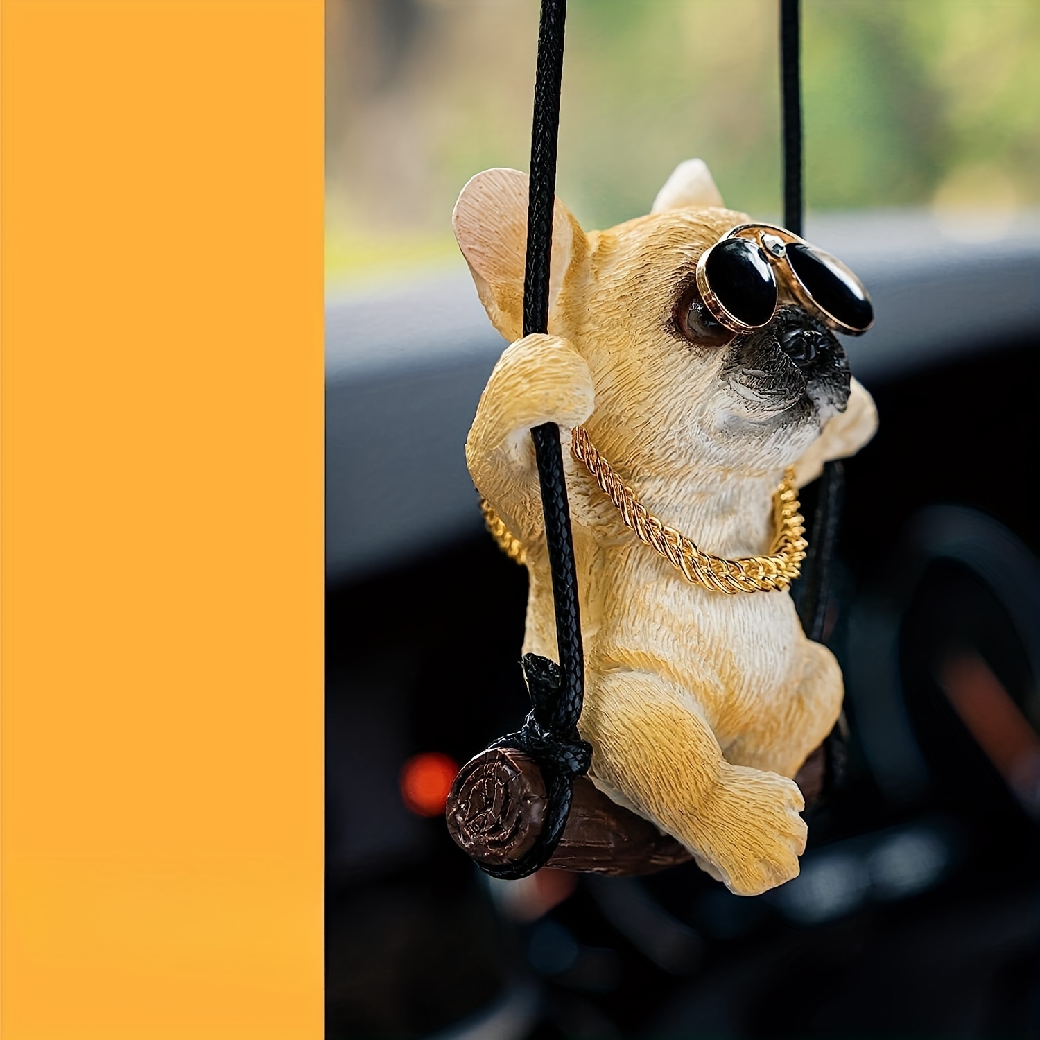 Car Swinging Ornament Rear View Accessories Swinging Dog - Temu