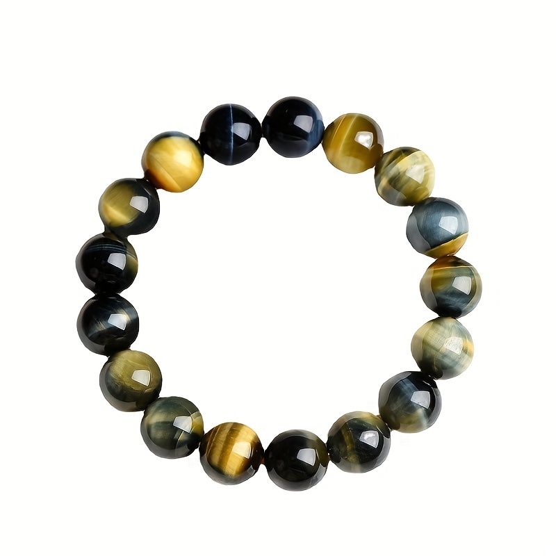 Yellow Tigers Eye 8mm Round Beaded Bracelet