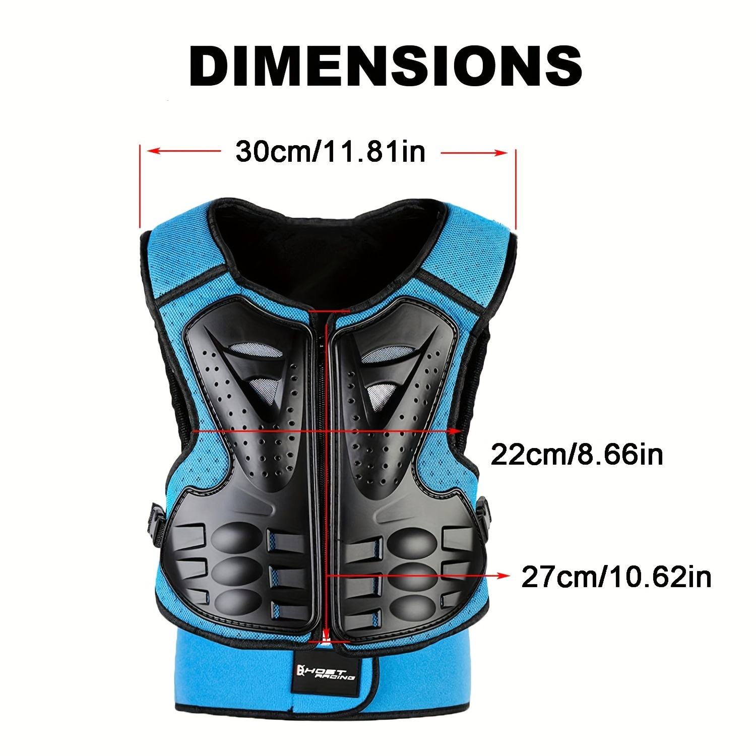Kids Chest Protector, Dirt Bike Motorcycle Motocross Protective Armor, Youth Riding Biking Vest Jacket, Full Body Back Spine Armor Gear Guard