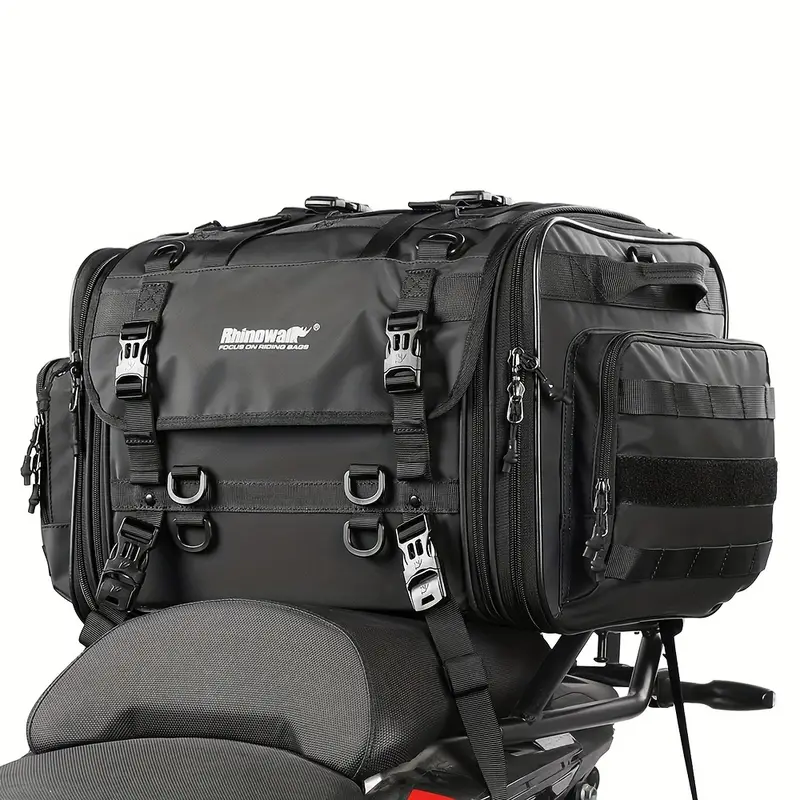 Motorrad-Reisegepäck Erweiterbare Motorrad-Schwanztasche, 40L-60L  Motorrad-Rücksitztasche Motorrad-Powersports-Satteltasche Wasserdichte