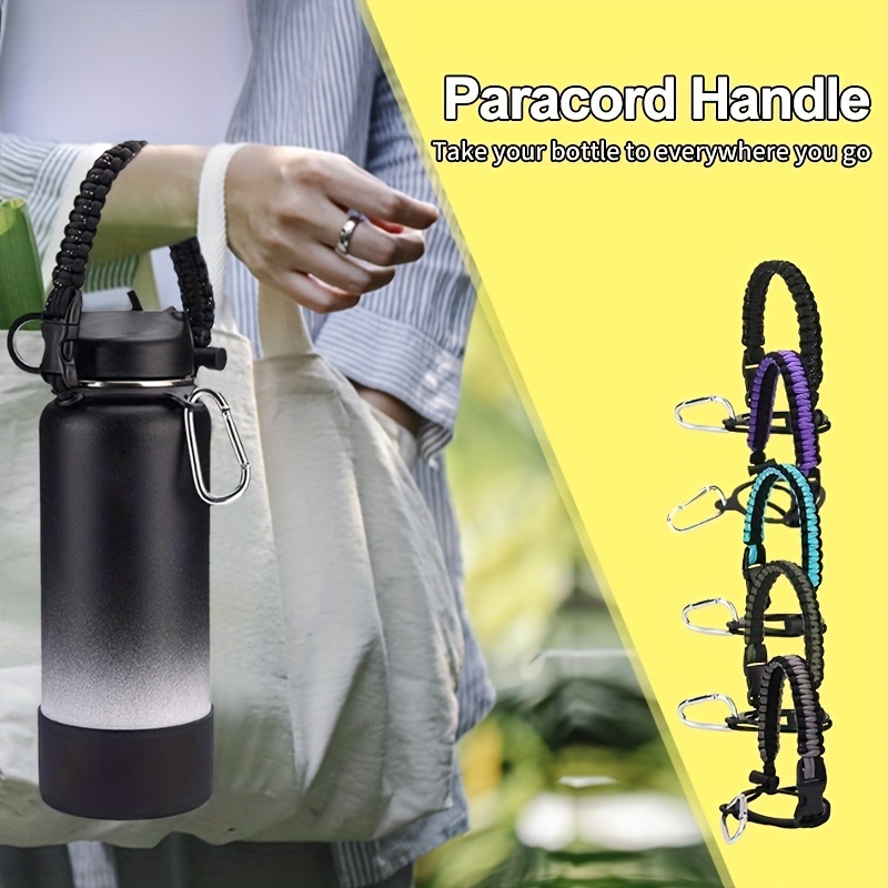 Water Bottle Holder, Paracord Handle for 32oz to 40oz, Beige