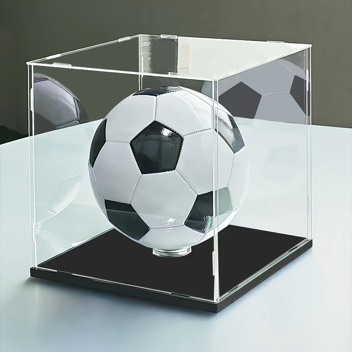 Soporte de plástico para balón de baloncesto, fútbol, Rugby, soporte de  exhibición de plástico para caja