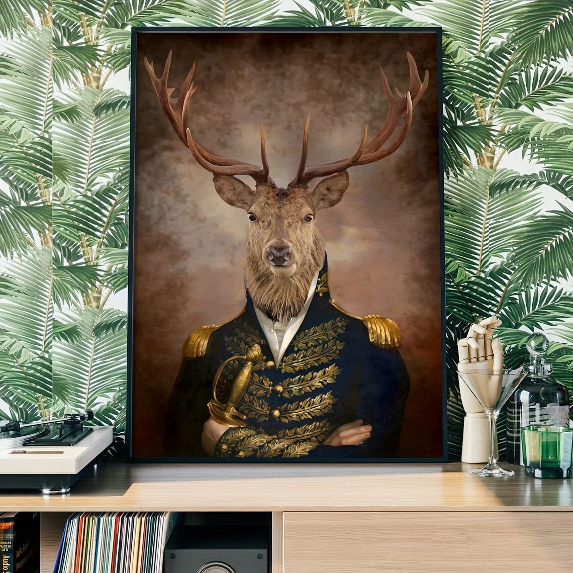 DEER Print SET of 2, Deer and Elk Poster, Forest Animal, Vintage