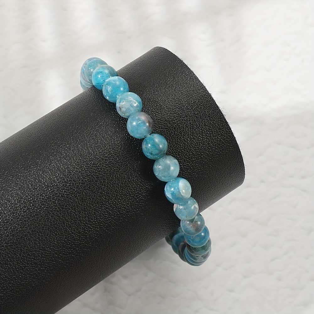 Natural Gemstone Beads Bracelet, Handmade Men Women Stretchy