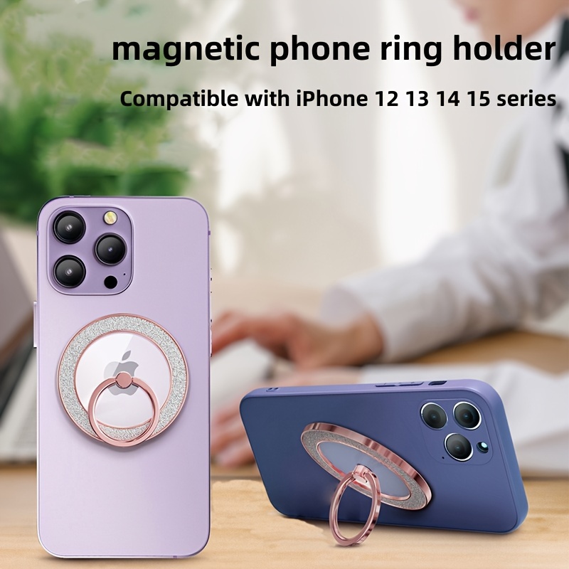 iRing Mag, soporte magnético para anillo de teléfono, soporte para MagSafe,  carga inalámbrica compatible con iPhone, Galaxy y otros teléfonos